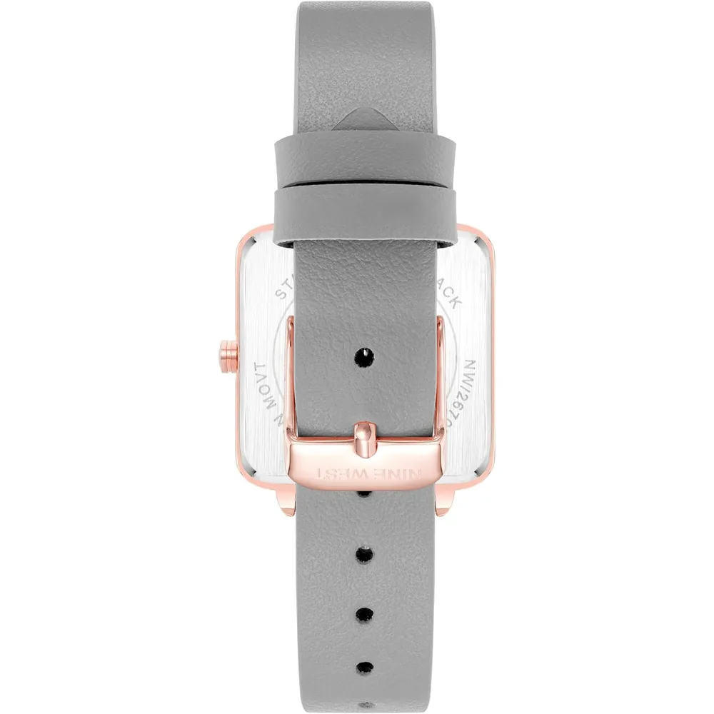 Nine West NW/2670GPWT reloj para dama con correa elegante | 31 mm - Gris/Oro rosa