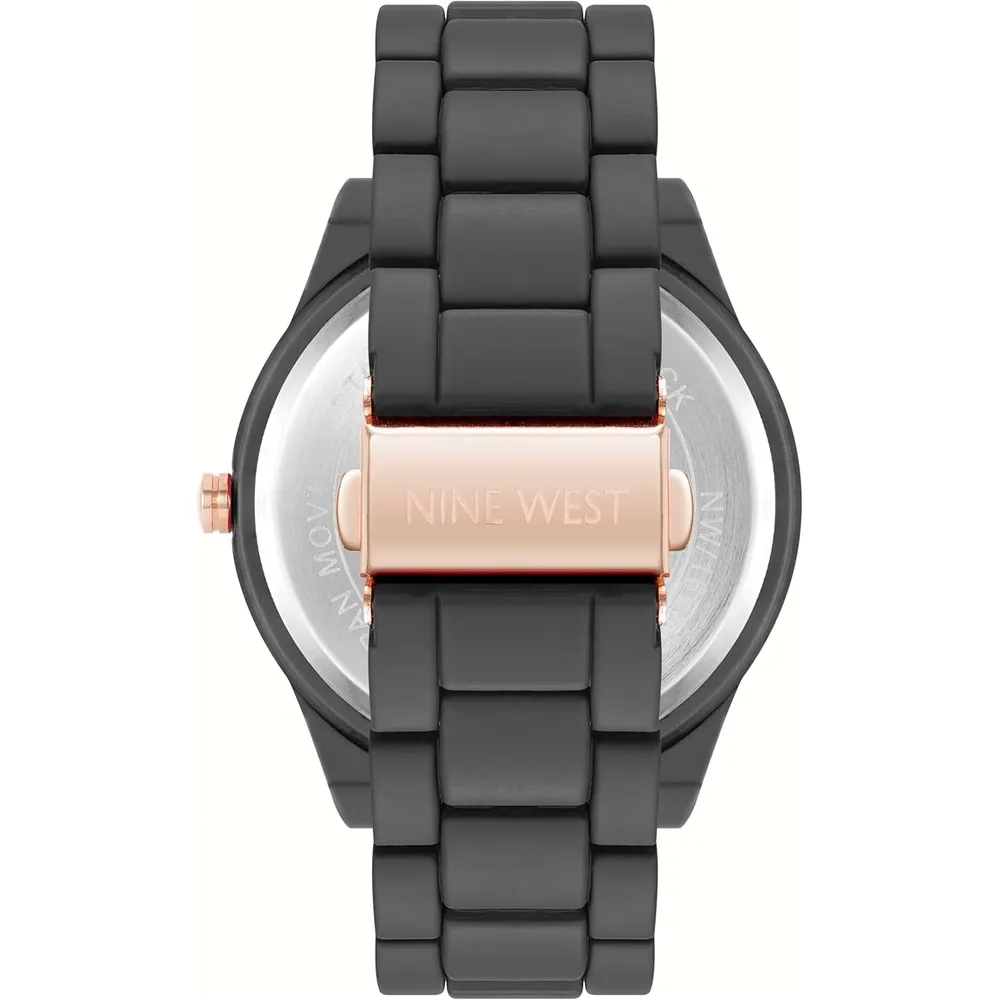 Nine West NW/1678 reloj femenino con pulsera rubberized | 42 mm - Gris