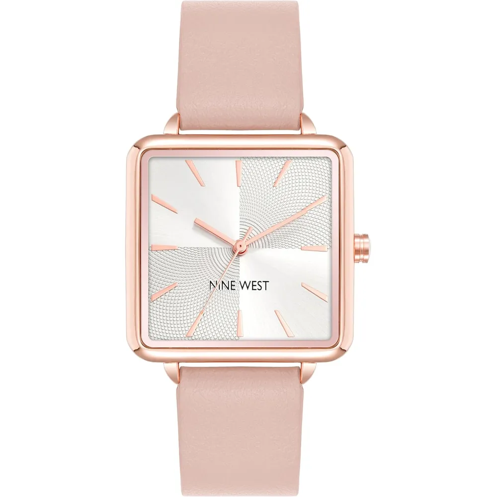 Nine West NW/2670GPWT reloj para dama con correa elegante | 31 mm - Rosado rubor/oro rosado