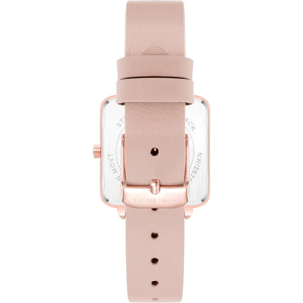 Nine West NW/2670GPWT reloj para dama con correa elegante | 31 mm - Rosado rubor/oro rosado