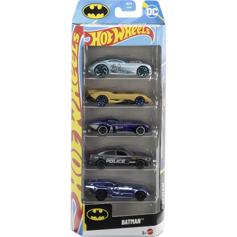 HOT WHEELS BATMAN BATMOBILE SET 5 PZS