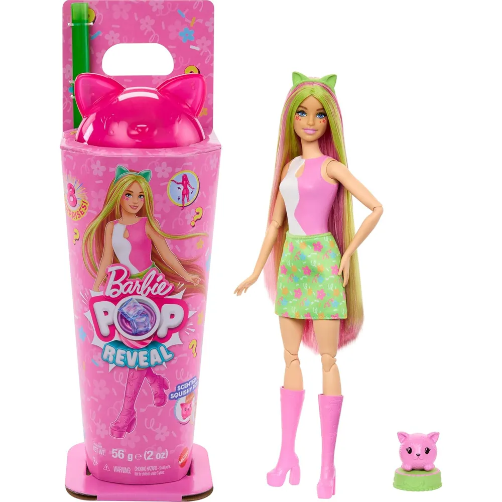 BARBIE POP REVEAL SHAKES GATITO CON SORPRESAS