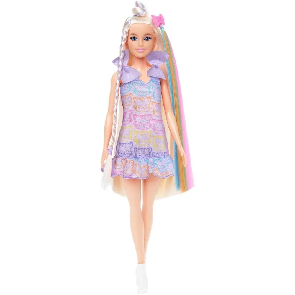BARBIE muñeca rubia 11"/28 cm vestido plateado