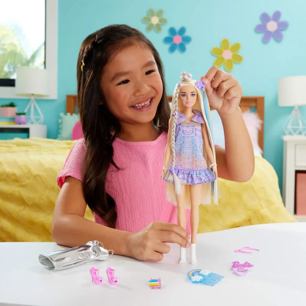 BARBIE muñeca rubia 11"/28 cm vestido plateado