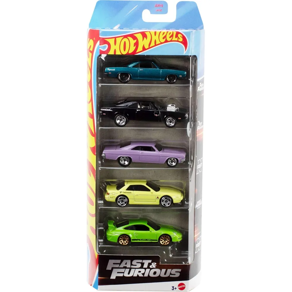 HOT WHEELS AUTOS FAST & FURIOUS SET 5 PZS