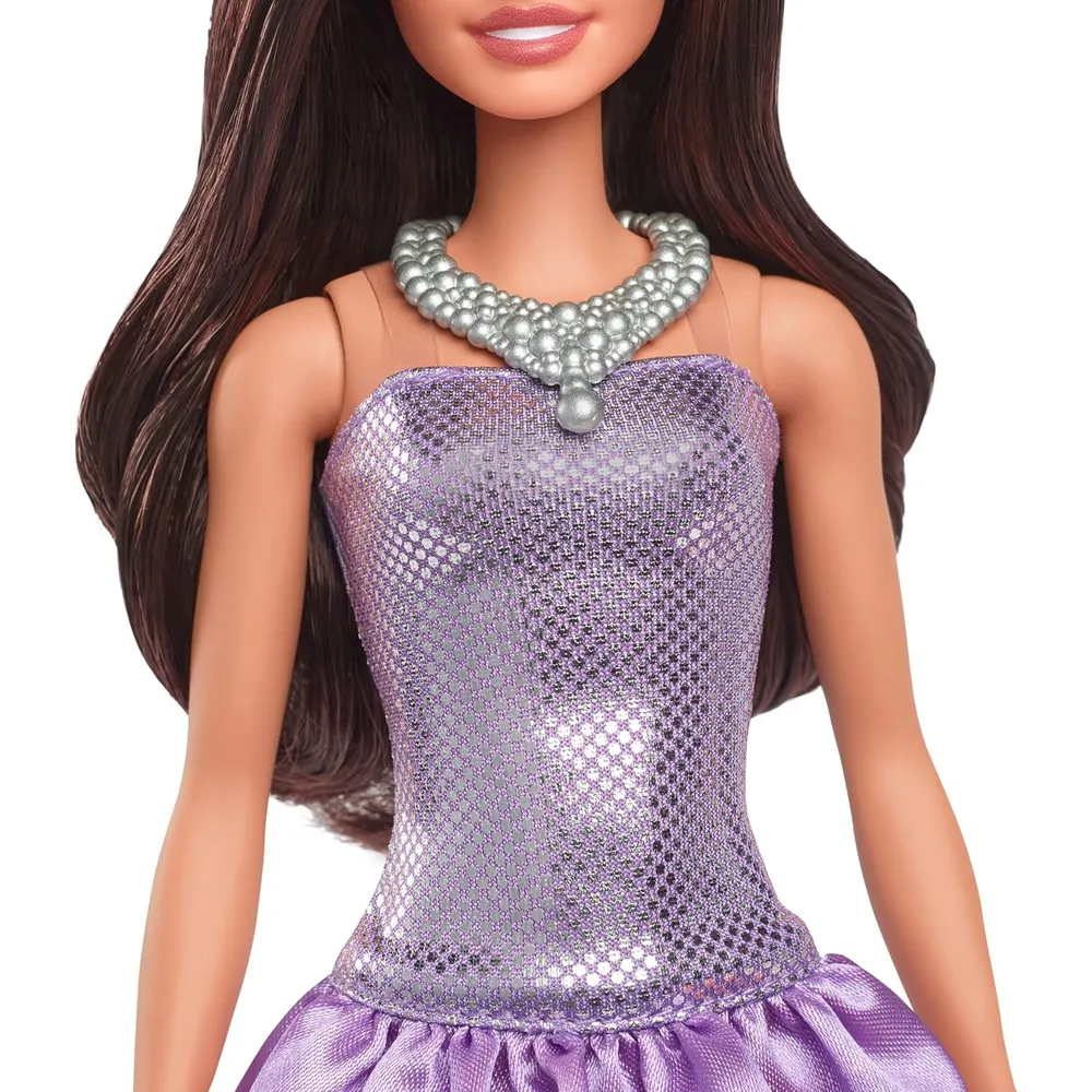 b0d7ptdqgk_3_webp.webp BARBIE FASHIONISTAS 234 MUÑECA VESTIDO MORADO LENTEJUELAS