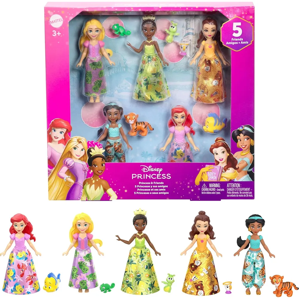 DISNEY set 5 princesas y 5 amigas 11"/28 cm