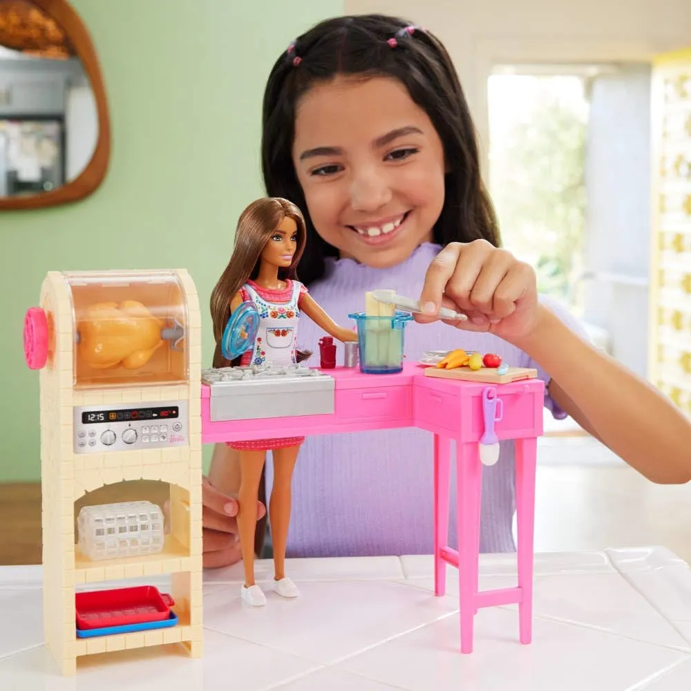 BARBIE Y TERESA RECETA DE LA AMISTAD SET COCINA
