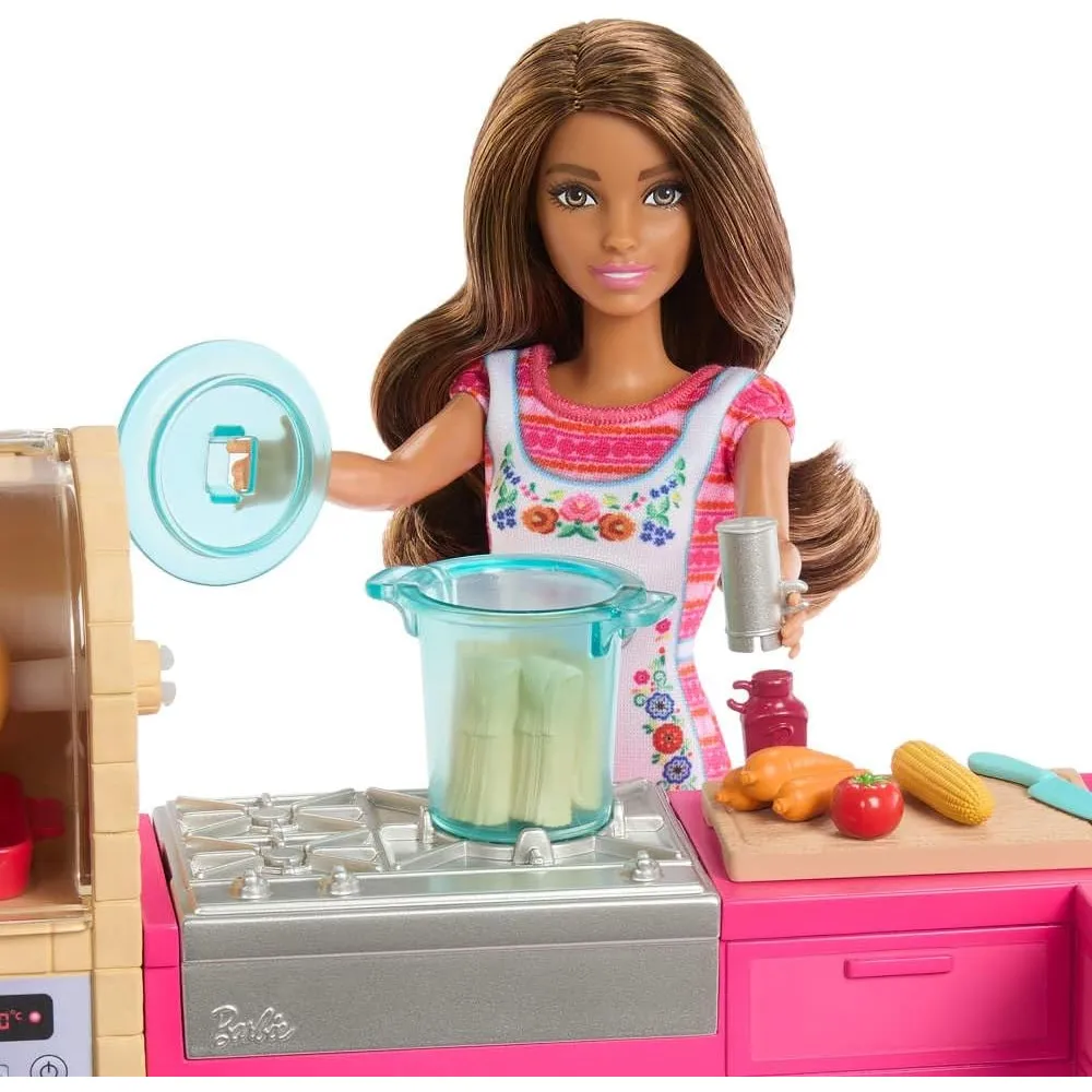BARBIE Y TERESA RECETA DE LA AMISTAD SET COCINA