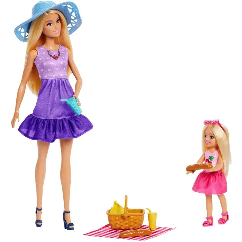 BARBIE FAMILY FRIENDS SET PICNIC CON MUÑECAS Y ACCESORIOS