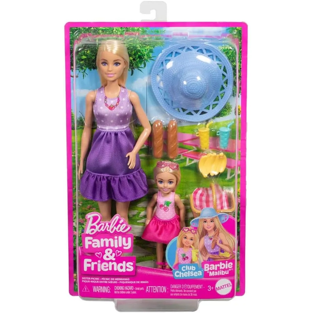 BARBIE FAMILY FRIENDS SET PICNIC CON MUÑECAS Y ACCESORIOS