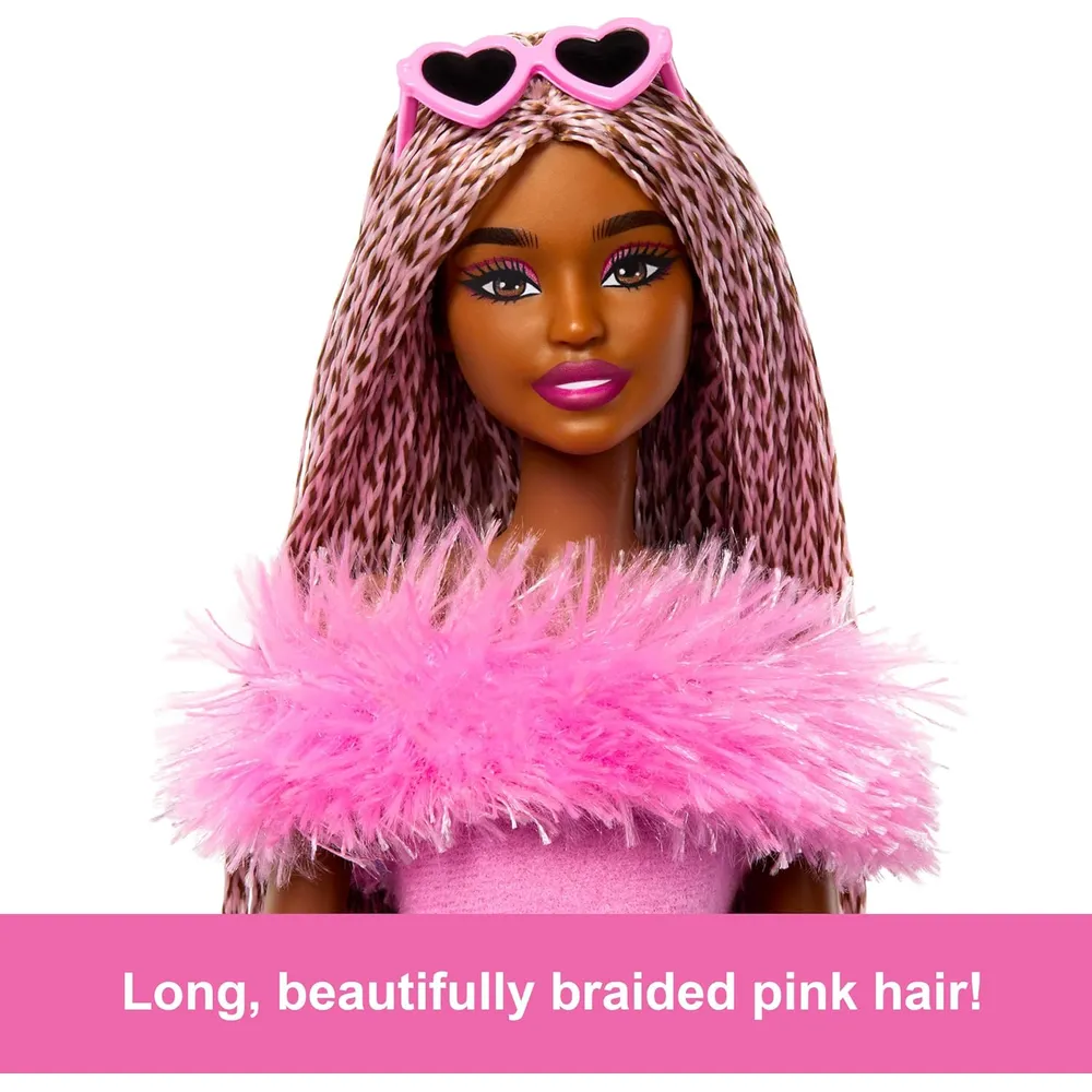 BARBIE DELUXE ESTILO 4 BARBIECORE CON TRENZAS ROSA Y MARRÓN