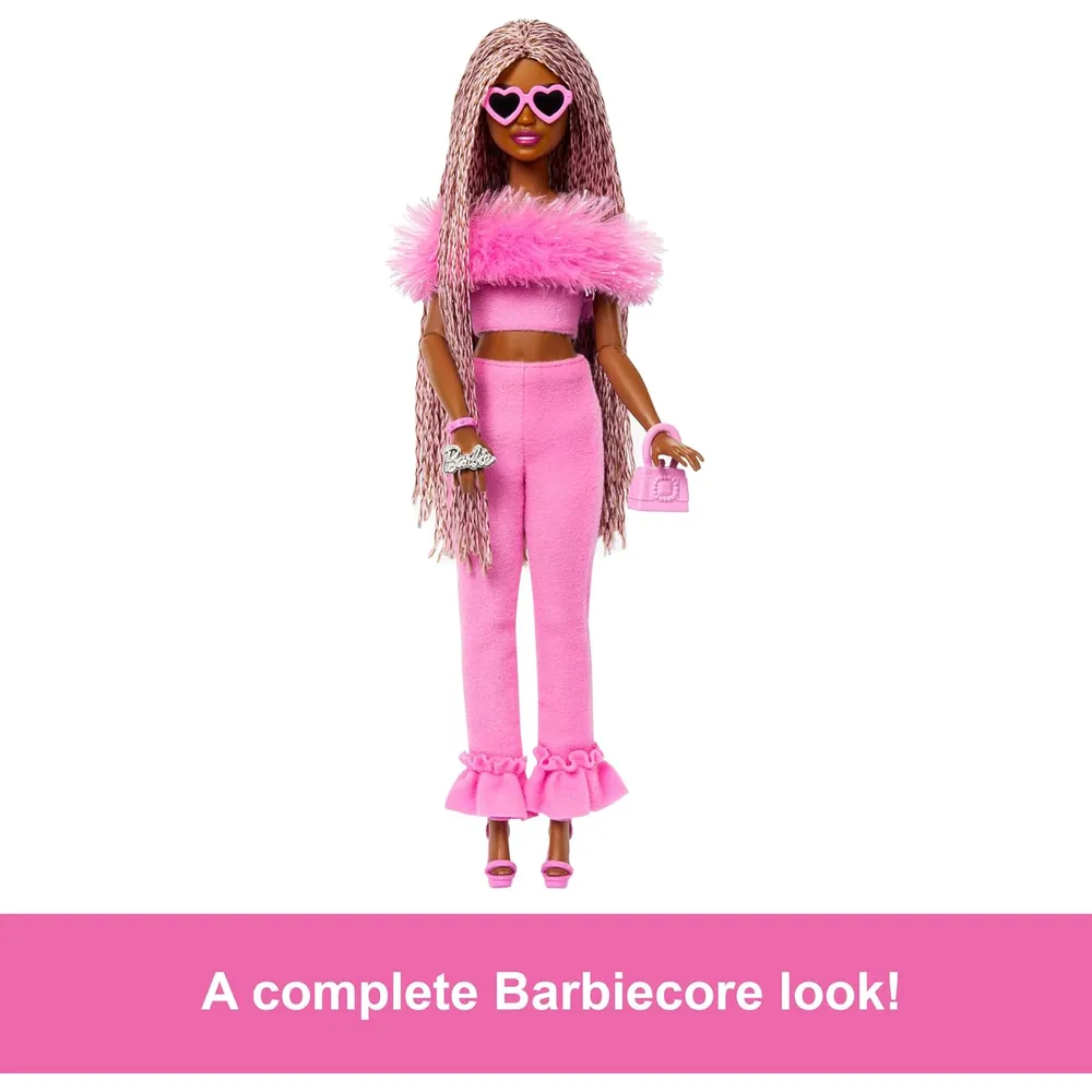 BARBIE DELUXE ESTILO 4 BARBIECORE CON TRENZAS ROSA Y MARRÓN