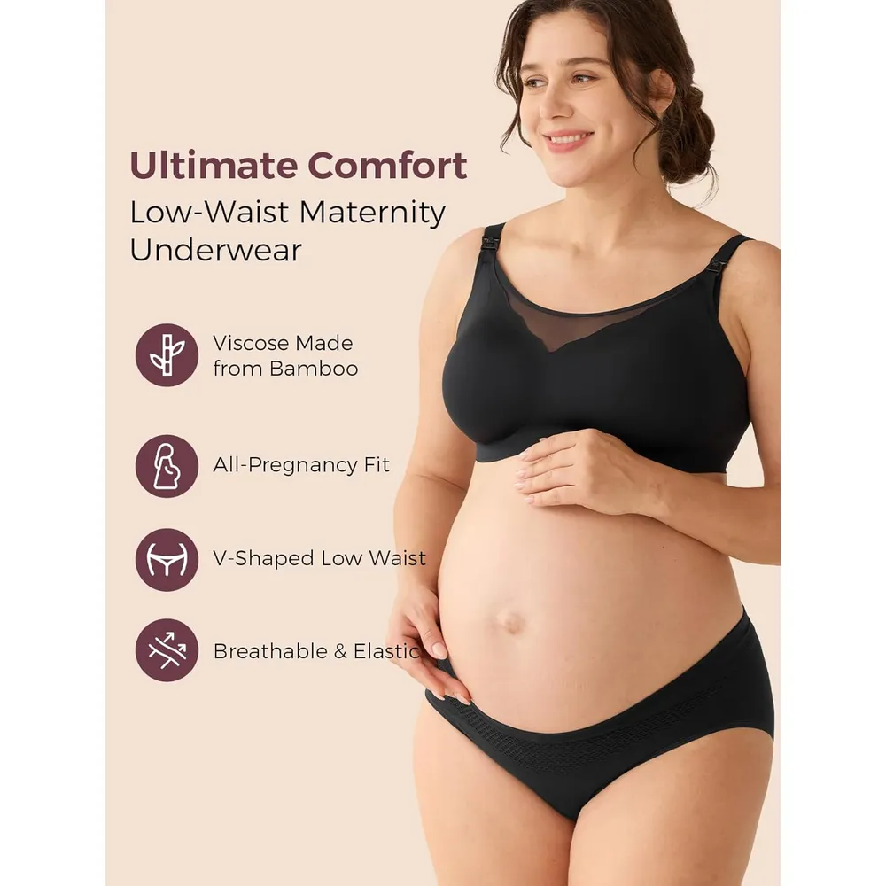 b0d7vzg2s6_1_webp.webp Momcozy ropa interior de maternidad bajo vientre (pack de 4und) | XXL - Multicolor