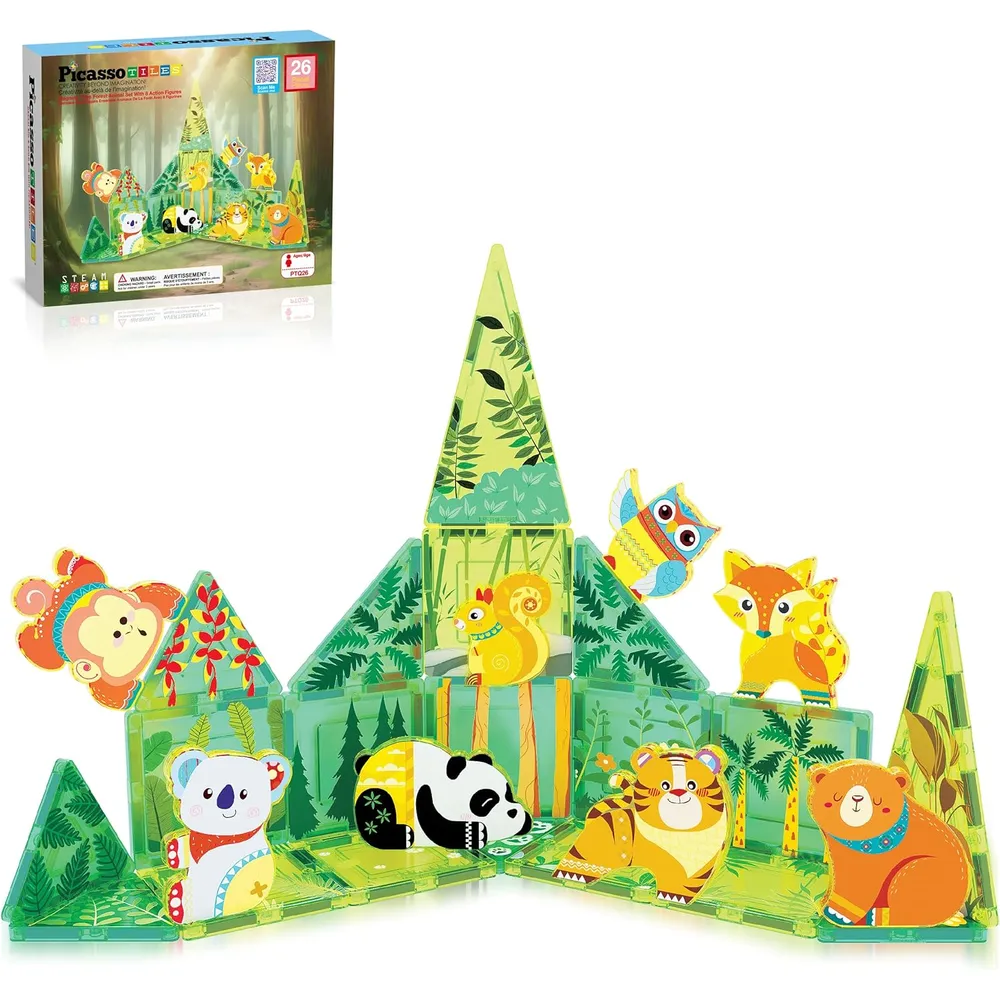 BLOQUES MAGNÉTICOS ANIMALES BOSQUE PTQ26 PICASSOTILES