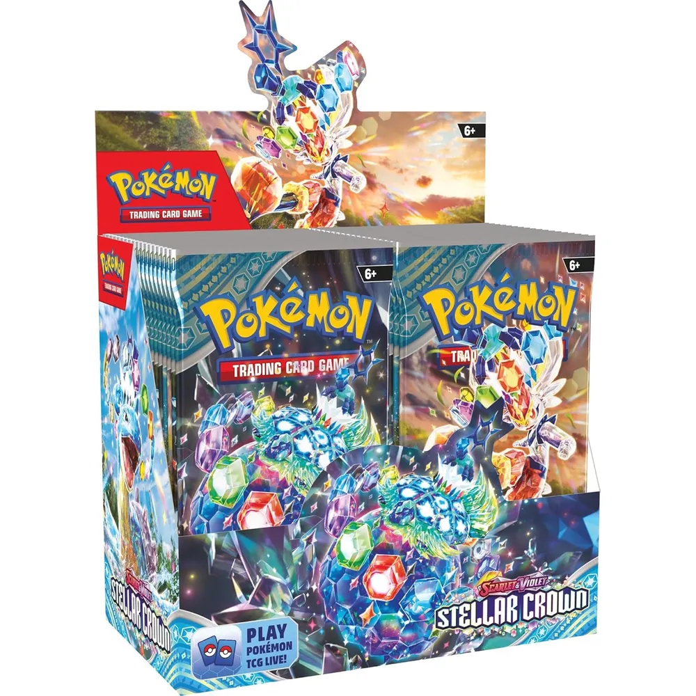 JUEGO DE CARTAS POKÉMON TCG SCARLET & VIOLET STELLAR CROWN BOOSTER BOX (INGLÉS)