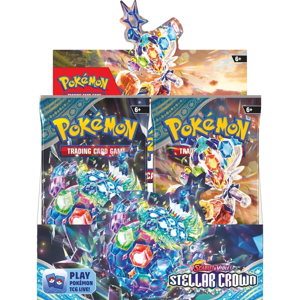 JUEGO DE CARTAS POKÉMON TCG SCARLET & VIOLET STELLAR CROWN BOOSTER BOX (INGLÉS)
