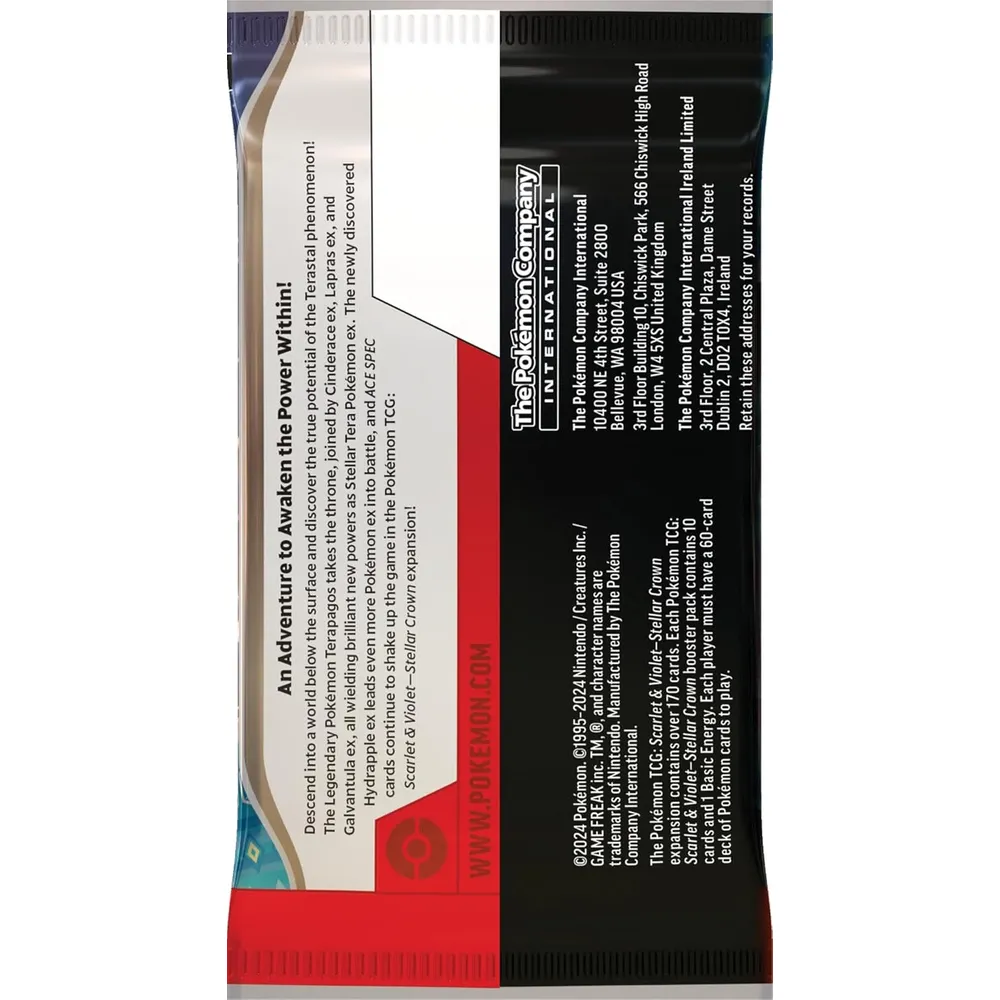 JUEGO DE CARTAS POKÉMON TCG SCARLET & VIOLET STELLAR CROWN BOOSTER BOX (INGLÉS)