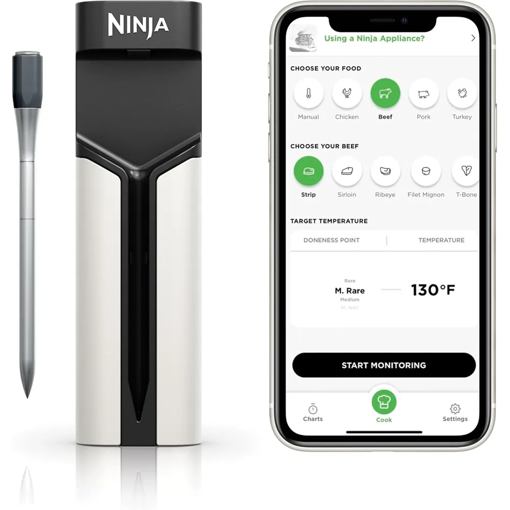 NINJA TERMÓMETRO PROCHEF BLUETOOTH WP100, INALÁMBRICO, PARA CARNES Y PARRILLAS