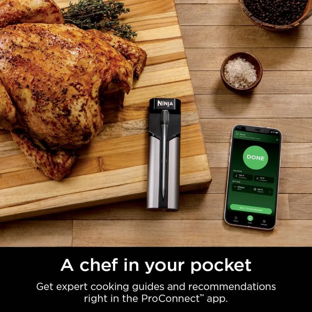 NINJA TERMÓMETRO PROCHEF BLUETOOTH WP100, INALÁMBRICO, PARA CARNES Y PARRILLAS