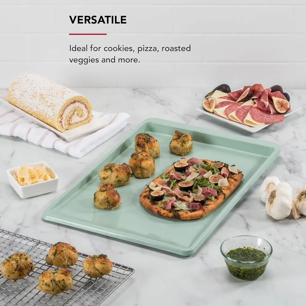 KitchenAid bandejas para galletas 33x46 cm, acero suizo | Pistacho