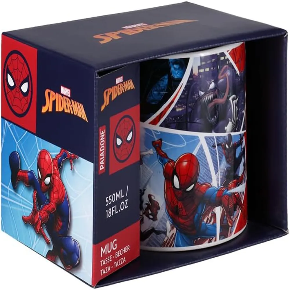 Paladone Marvel Spider-Man, taza XL collage cómics oficial