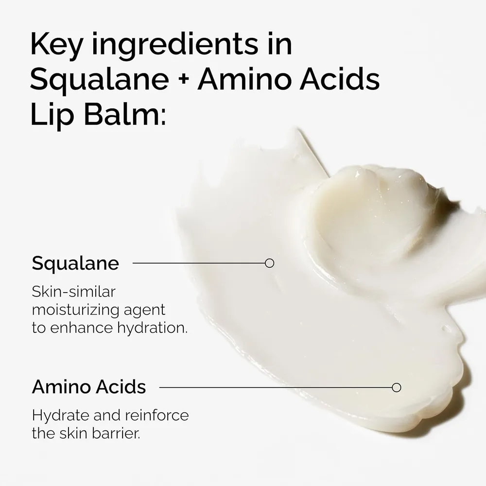The Ordinary bálsamo labial Escualano + Aminoácidos hidratante | 15 ml.