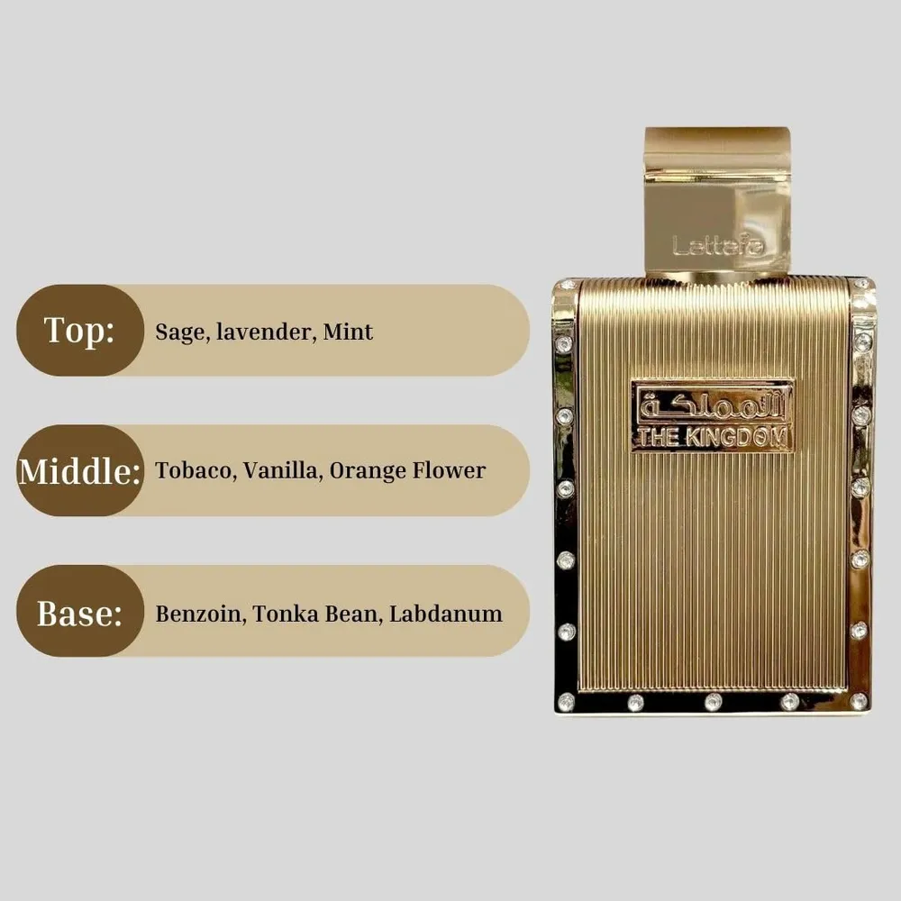 PERFUME LATTAFA THE KINGDOM EDP HOMBRE 3.4 OZ / 100 ML