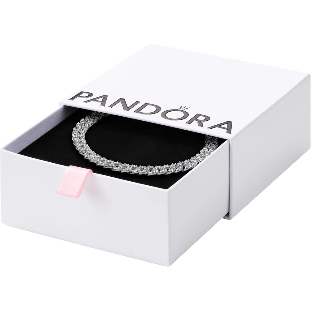 Pandora Timeless pulsera cadena cubana 16 cm | Plata