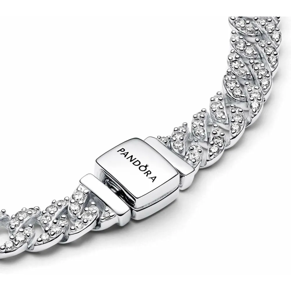 Pandora Timeless pulsera cadena cubana 16 cm | Plata