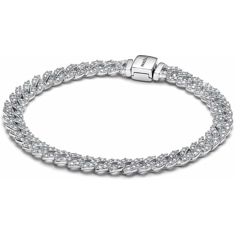 Pandora Timeless pulsera cadena cubana 18 cm | Plata