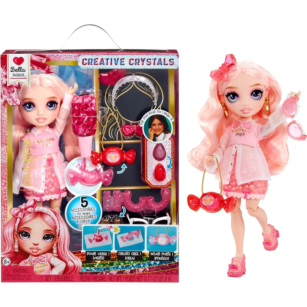 Rainbow High Bella muñeca Creative Crystals