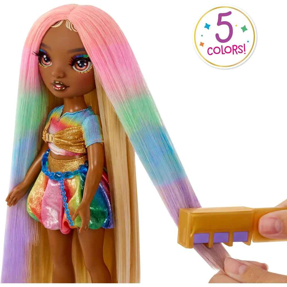 Rainbow High Meline muñeca con tiza para peinar