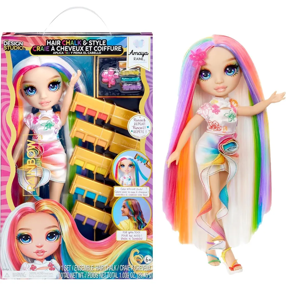 Rainbow High muñeca con tiza arcoíris