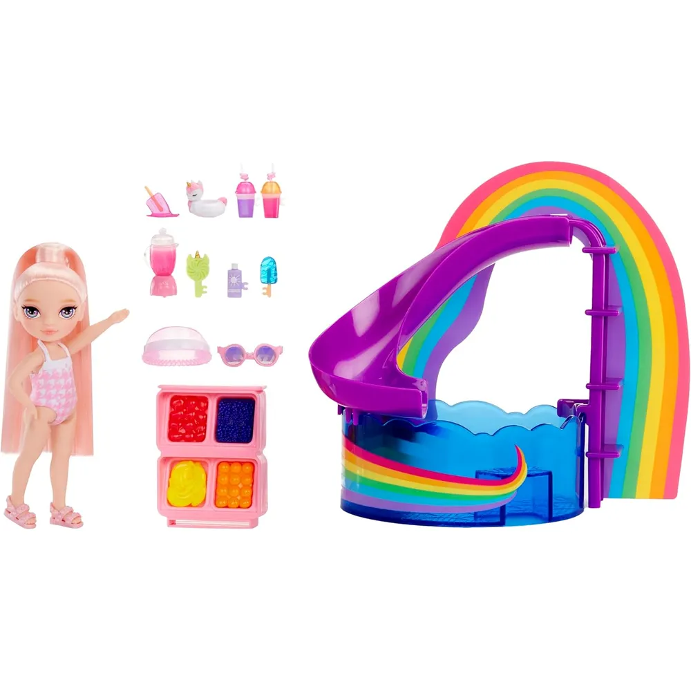 Rainbow High Littles juego de piscina con muñeca