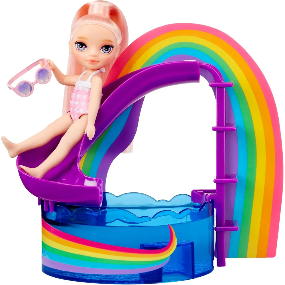 Rainbow High Littles juego de piscina con muñeca