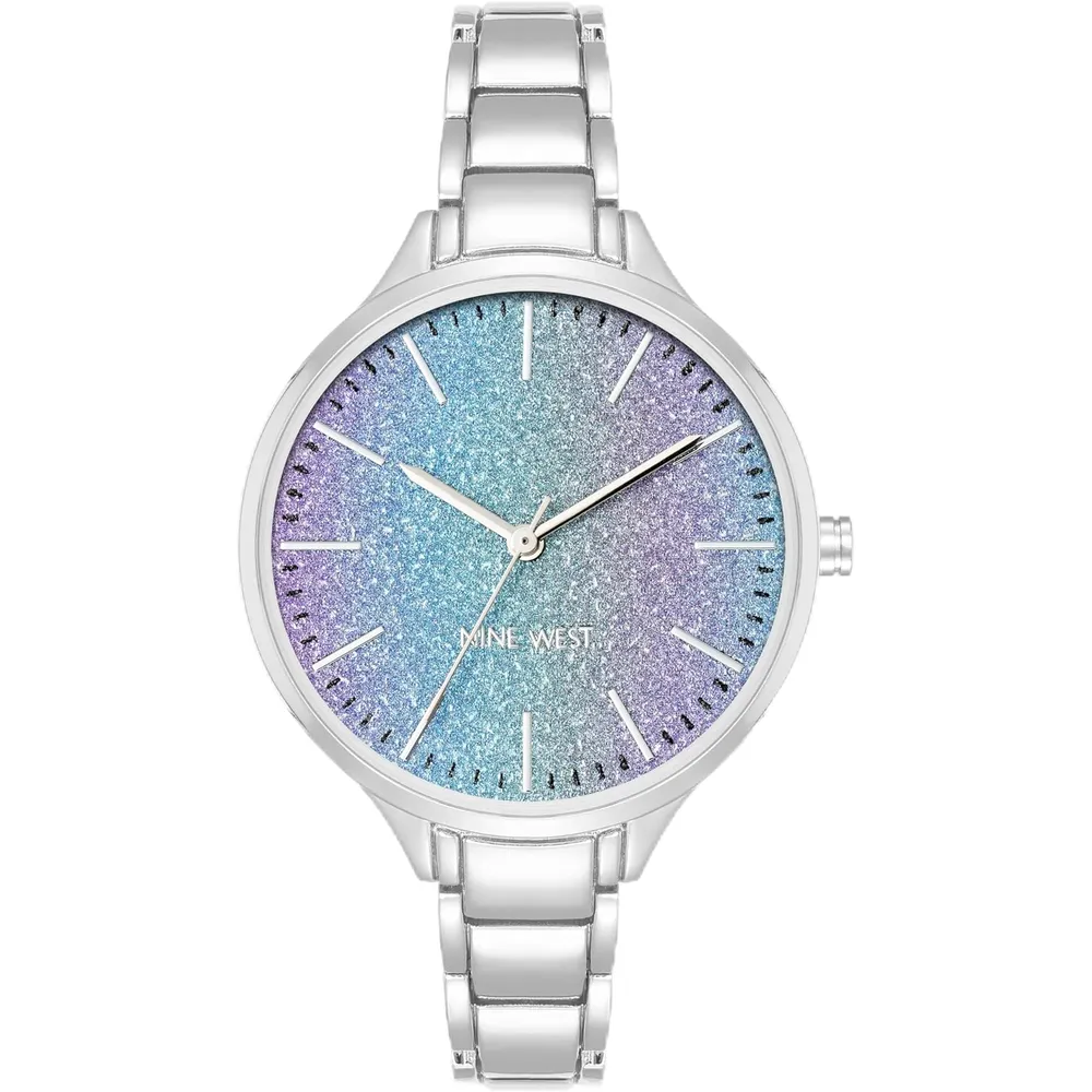 Nine West reloj elegante para damas | 36 mm - Plateado