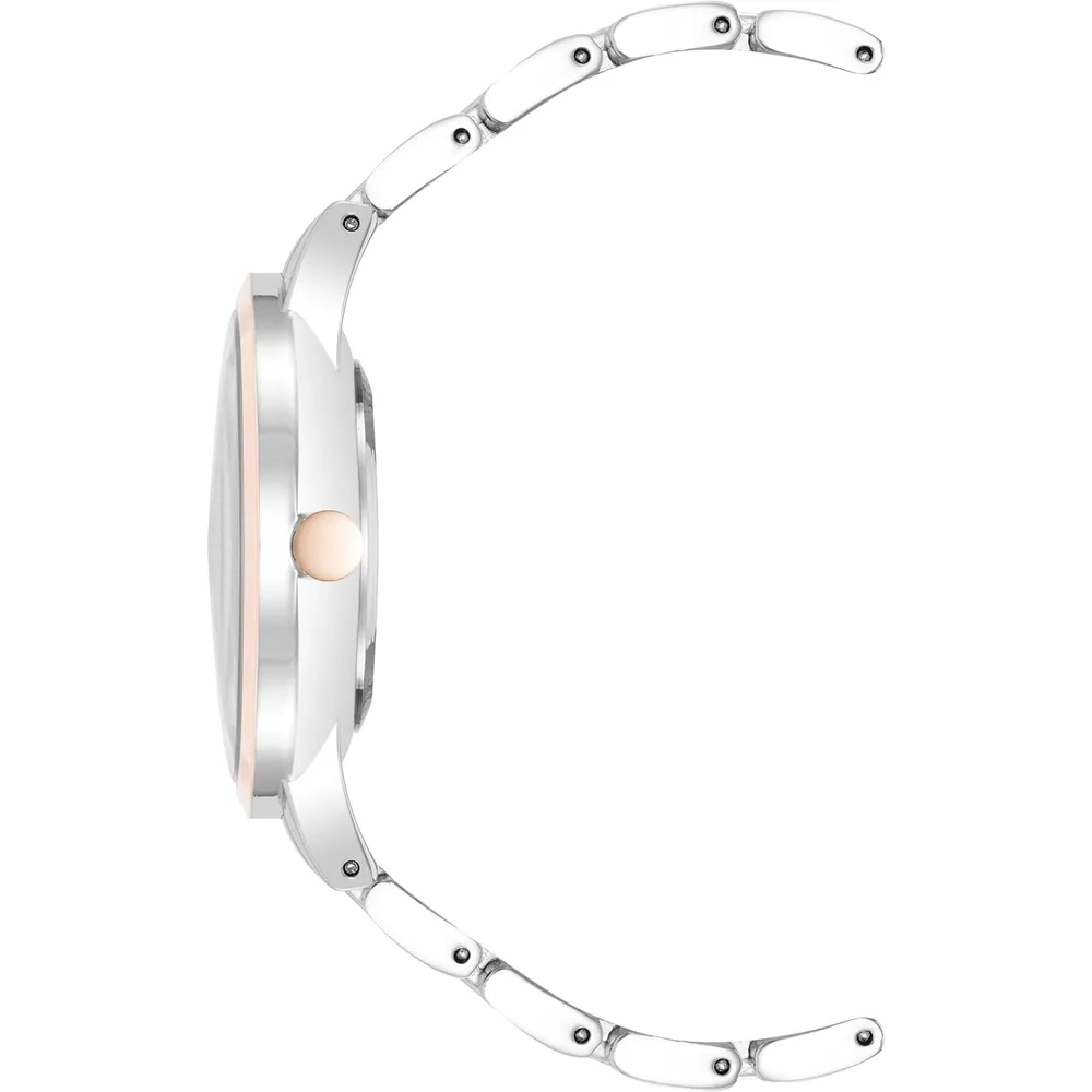 Nine West NW/2098CHGB reloj para dama | 36 mm - Plata Mate/Oro rosa