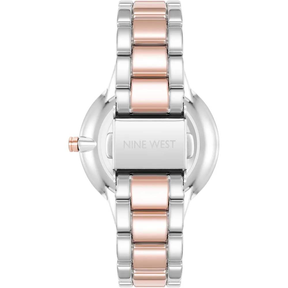 Nine West NW/2098CHGB reloj para dama | 36 mm - Plata Mate/Oro rosa