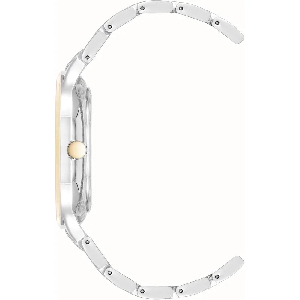 Nine West reloj elegante para damas | 36 mm - Plateado/Oro/purpurina