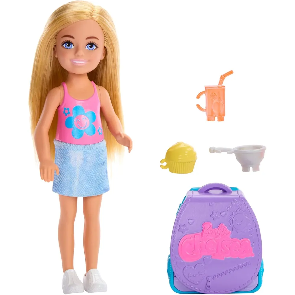 BARBIE CHELSEA MOCHILA CUPCAKES SET DE HORNEADO CON MUÑECA