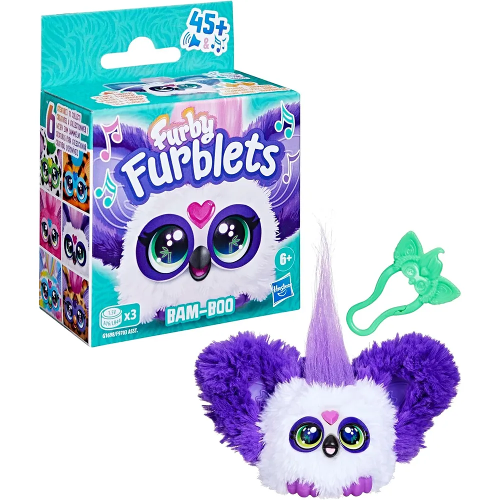 Furby Furblets Bam-Boo Mini Amigo | Blanco/Morado