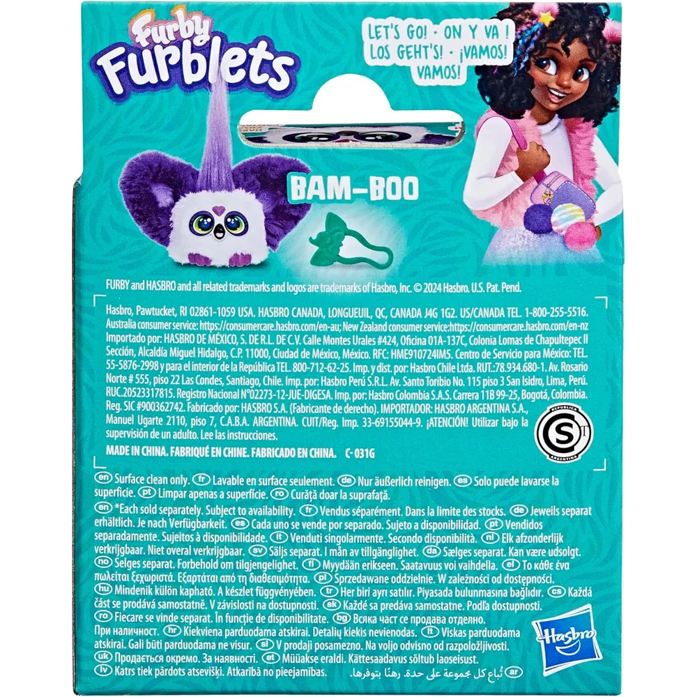 Furby Furblets Bam-Boo Mini Amigo | Blanco/Morado
