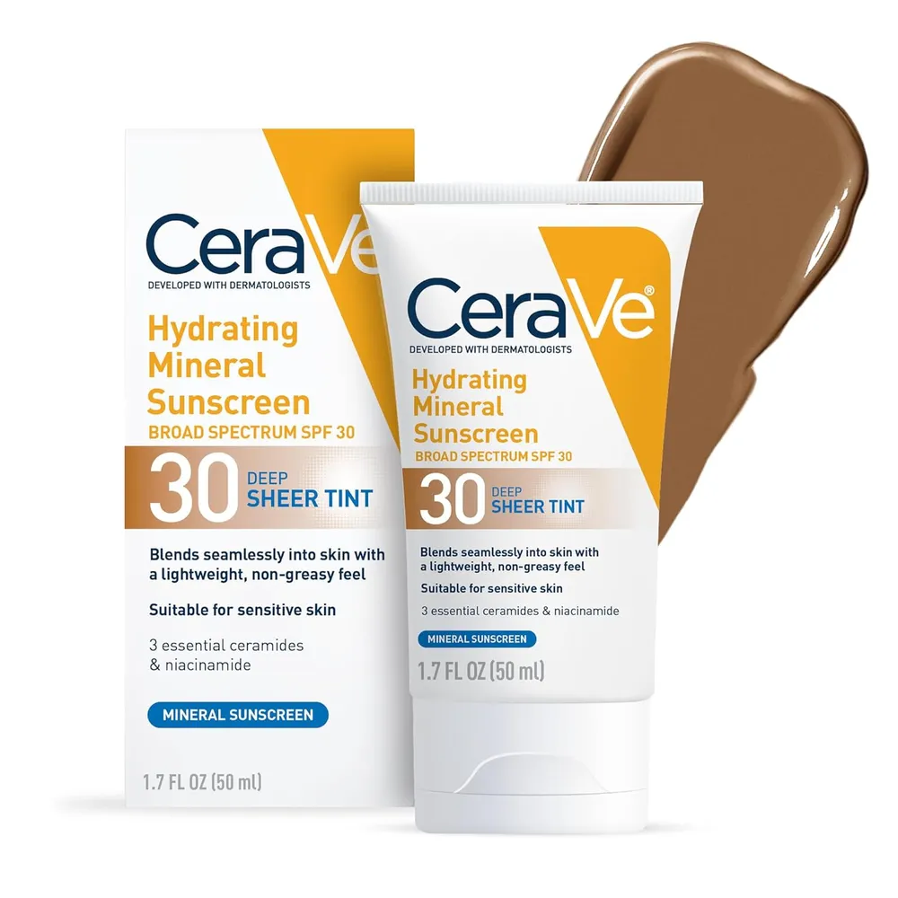 Protector solar mineral hidratante CeraVe de 1.7 oz / 50 ml | Deep