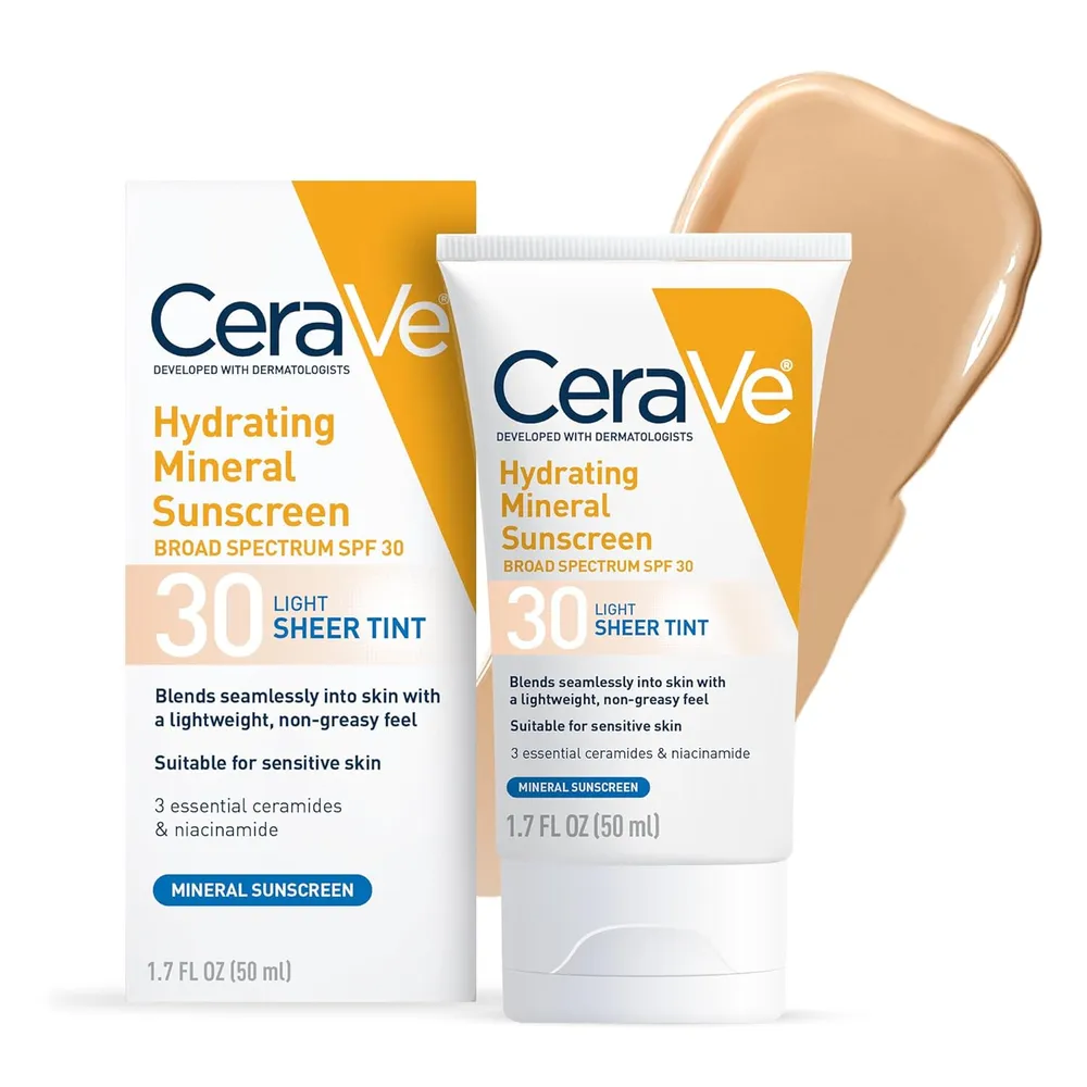 Protector solar mineral hidratante CeraVe de 1.7 oz / 50 ml | Light