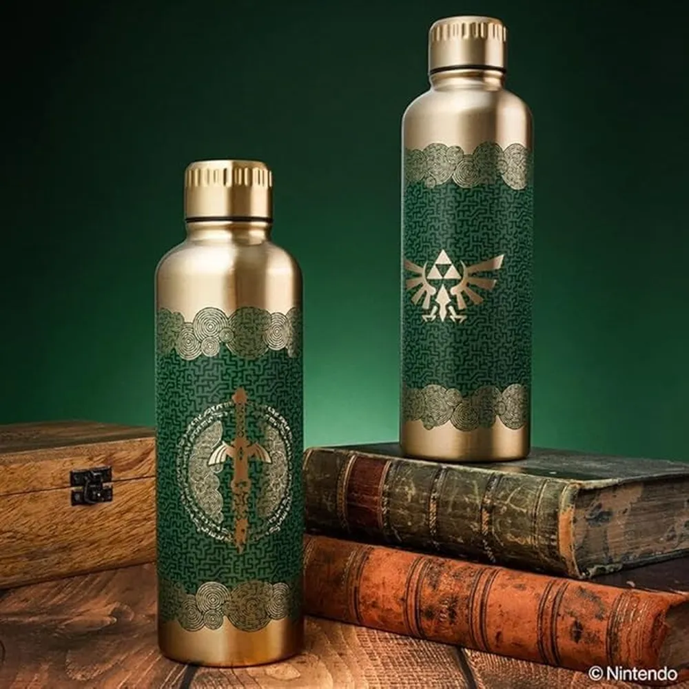 Paladone Zelda Lágrimas del Reino, botella de agua metálica 500 ml oficial