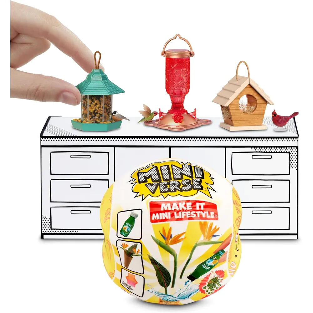 MGA Miniverse Lifestyle hogar comederos aves pack 3