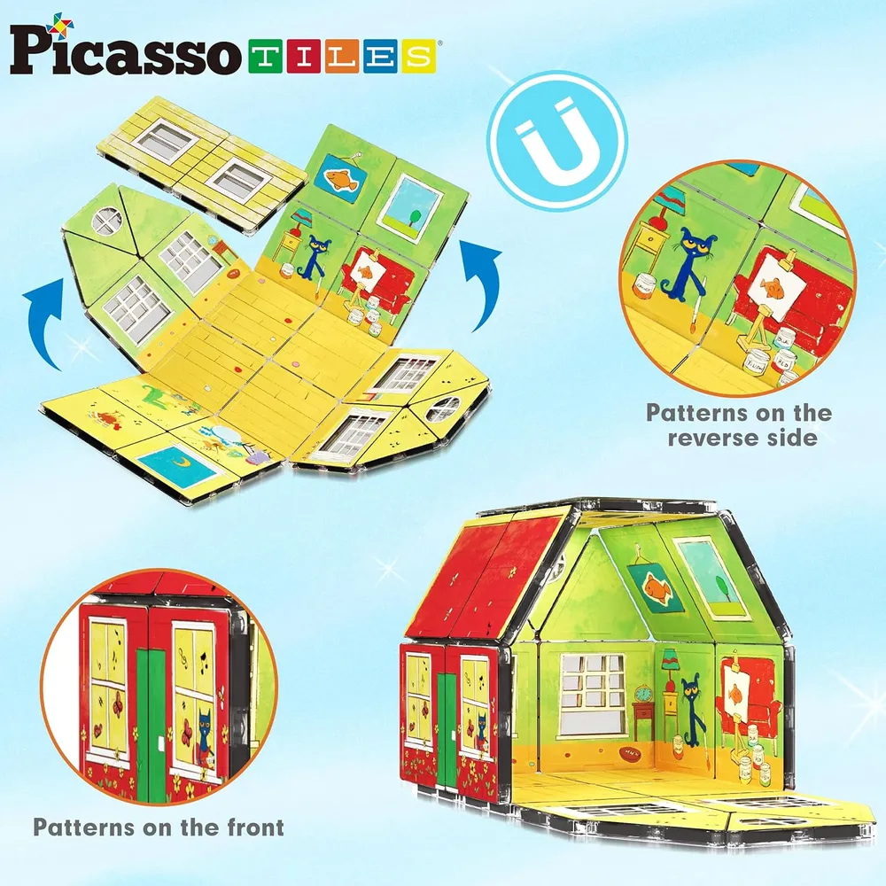 BLOQUES MAGNÉTICOS PETE THE CAT DOBLE CARA PICASSOTILES