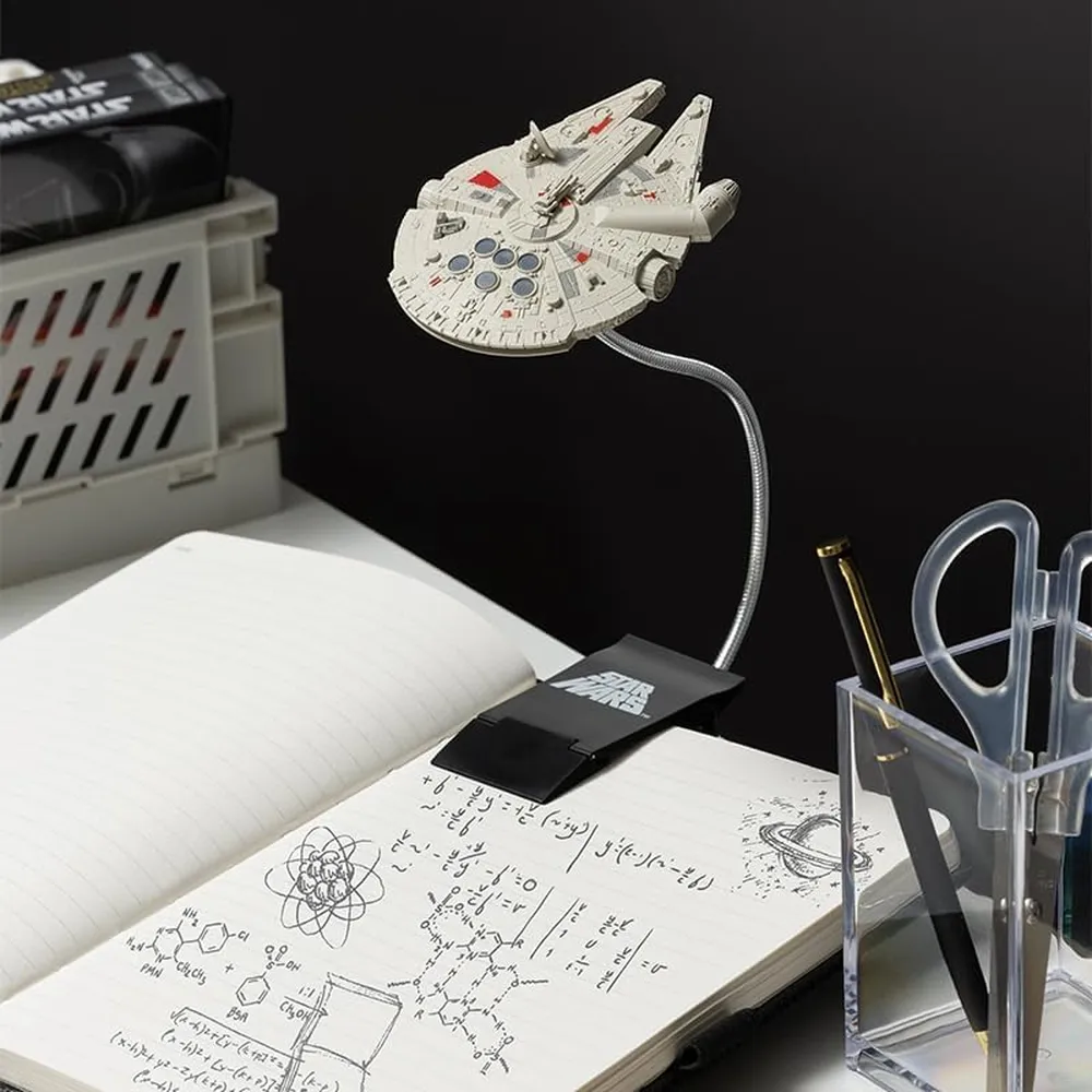 Paladone Star Wars Millennium Falcon, lámpara lectura clip
