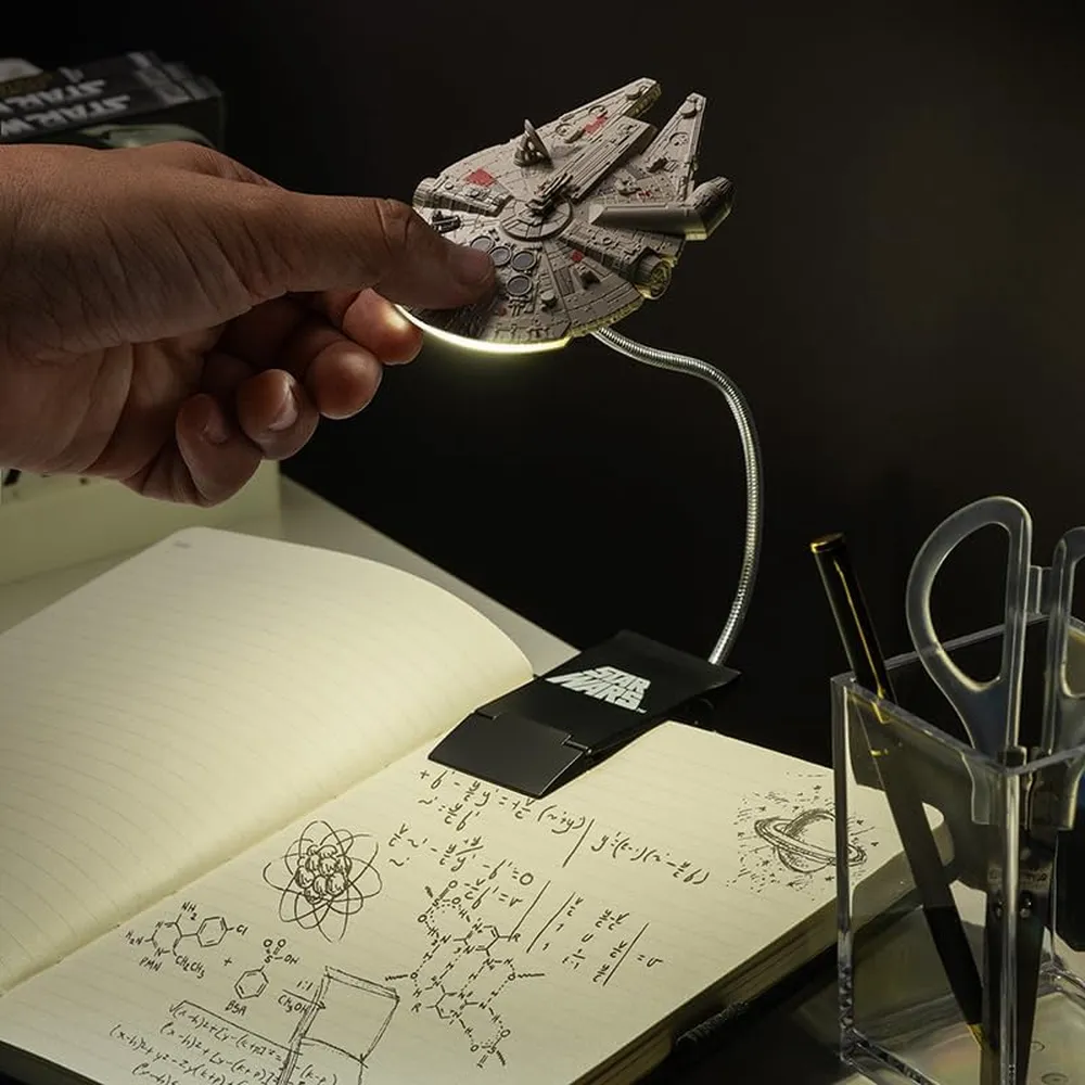 Paladone Star Wars Millennium Falcon, lámpara lectura clip